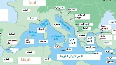 كم عدد الدول العربية التي تطل على البحر الابيض المتوسط